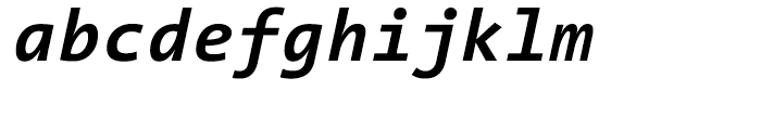 TheSans Mono W7 Bold Italic Font LOWERCASE