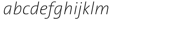 TheSans Ultra Light Italic Font LOWERCASE