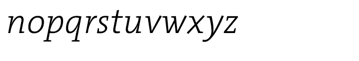 TheSerif Light Italic Font LOWERCASE