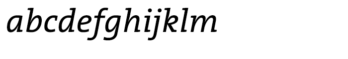 TheSerif Plain Italic Font LOWERCASE