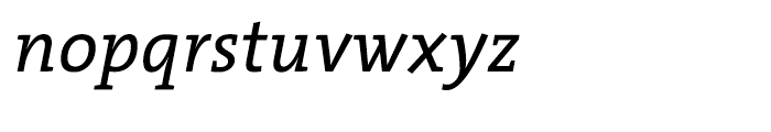 TheSerif Plain Italic Font LOWERCASE
