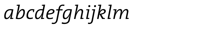 TheSerif SemiLight Italic Font LOWERCASE