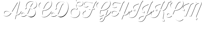 Thirsty Script Regular Shadow Font UPPERCASE