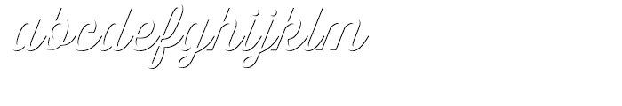 Thirsty Script Regular Shadow Font LOWERCASE