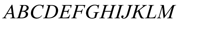 Thorndale Italic Font UPPERCASE