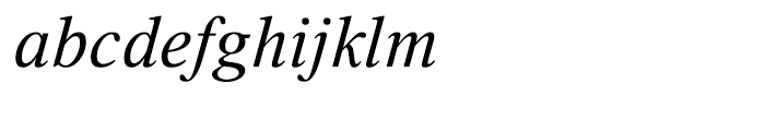 Thorndale Italic Font LOWERCASE