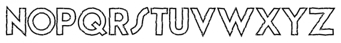 theLUXX Outiline Crashed Font UPPERCASE