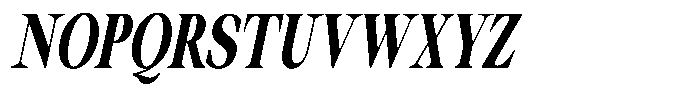 Thalore Black Condensed Oblique Font UPPERCASE