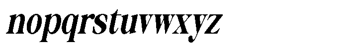 Thalore Black Condensed Oblique Font LOWERCASE
