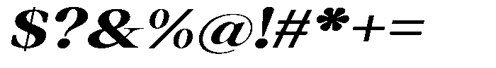 Thalore Black Expanded Oblique Font OTHER CHARS