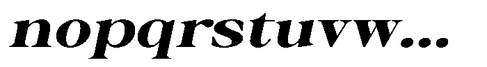 Thalore Black Expanded Oblique Font LOWERCASE