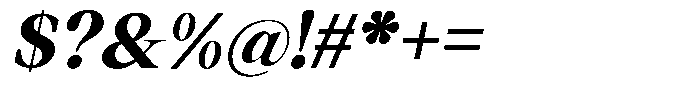 Thalore Black Oblique Font OTHER CHARS