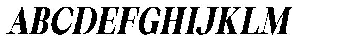 Thalore Black Semi Condensed Oblique Font UPPERCASE