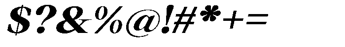 Thalore Black Semi Expanded Oblique Font OTHER CHARS