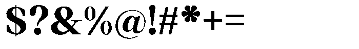 Thalore Black Font OTHER CHARS