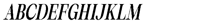 Thalore Bold Condensed Oblique Font UPPERCASE