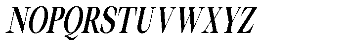 Thalore Bold Condensed Oblique Font UPPERCASE