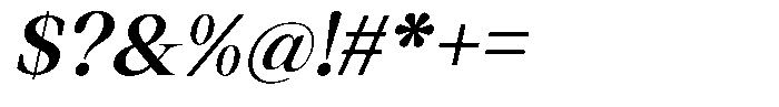 Thalore Bold Oblique Font OTHER CHARS
