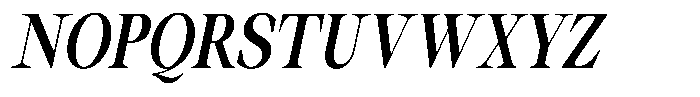 Thalore Bold Semi Condensed Oblique Font UPPERCASE