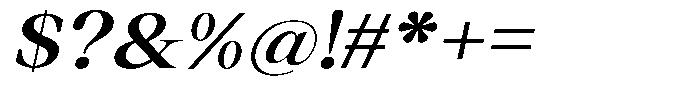 Thalore Bold Semi Expanded Oblique Font OTHER CHARS