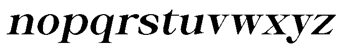 Thalore Bold Semi Expanded Oblique Font LOWERCASE