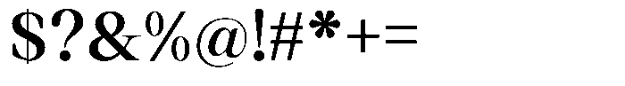 Thalore Bold Font OTHER CHARS