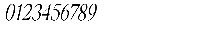 Thalore Condensed Oblique Font OTHER CHARS