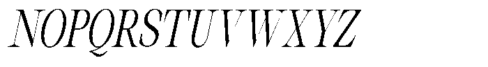 Thalore Condensed Oblique Font UPPERCASE