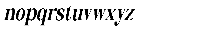 Thalore Extra Bold Condensed Oblique Font LOWERCASE