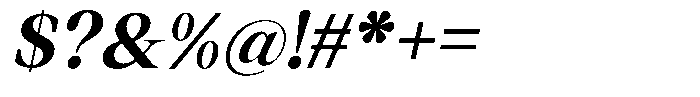 Thalore Extra Bold Oblique Font OTHER CHARS