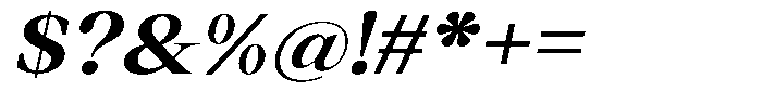 Thalore Extra Bold Semi Expanded Oblique Font OTHER CHARS