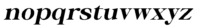 Thalore Extra Bold Semi Expanded Oblique Font LOWERCASE