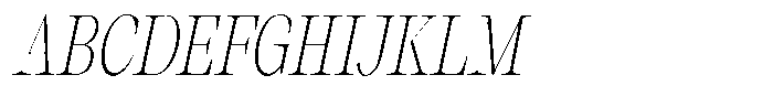 Thalore Extra Light Condensed Oblique Font UPPERCASE