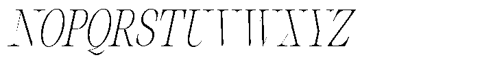 Thalore Extra Light Condensed Oblique Font UPPERCASE