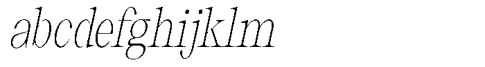 Thalore Extra Light Condensed Oblique FONT