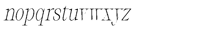 Thalore Extra Light Condensed Oblique Font LOWERCASE