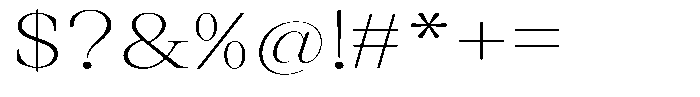 Thalore Extra Light Expanded Font OTHER CHARS