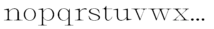 Thalore Extra Light Expanded Font LOWERCASE