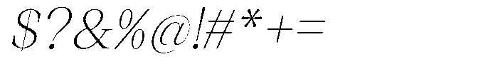 Thalore Extra Light Oblique Font OTHER CHARS