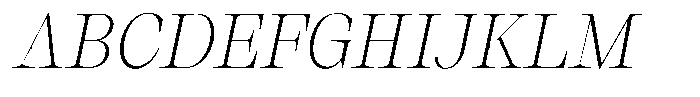 Thalore Extra Light Oblique Font UPPERCASE