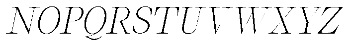 Thalore Extra Light Oblique Font UPPERCASE