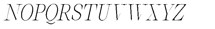 Thalore Extra Light Sem Condensed Obliq Font UPPERCASE
