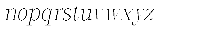 Thalore Extra Light Sem Condensed Obliq Font LOWERCASE