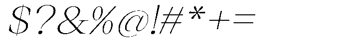 Thalore Extra Light Semi Expanded Oblique Font OTHER CHARS
