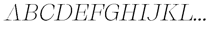 Thalore Extra Light Semi Expanded Oblique Font UPPERCASE