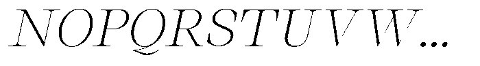 Thalore Extra Light Semi Expanded Oblique Font UPPERCASE