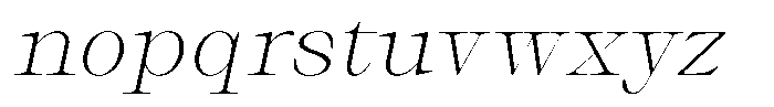 Thalore Extra Light Semi Expanded Oblique Font LOWERCASE