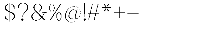 Thalore Extra Light Font OTHER CHARS