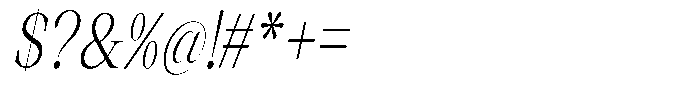 Thalore Light Condensed Oblique Font OTHER CHARS