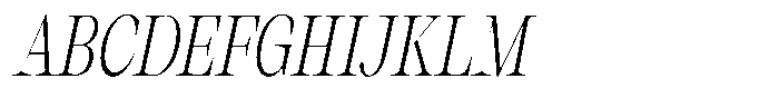 Thalore Light Condensed Oblique Font UPPERCASE